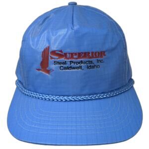 Head to Toe 5 Panel Blue OSFM Superior Steel Products Rope Snapback hat Idaho